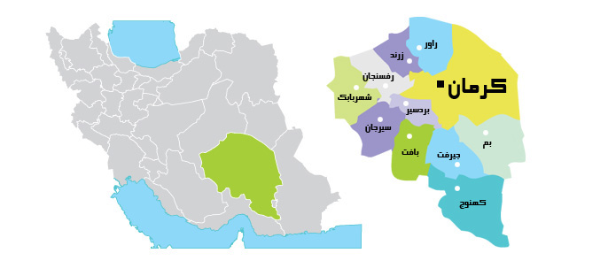 نقشه کرمان