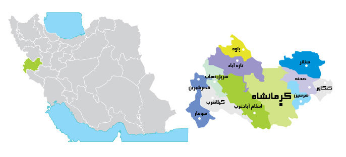 نقشه کرمانشاه